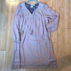 Gorgeous blush BoHo dress from Anthro